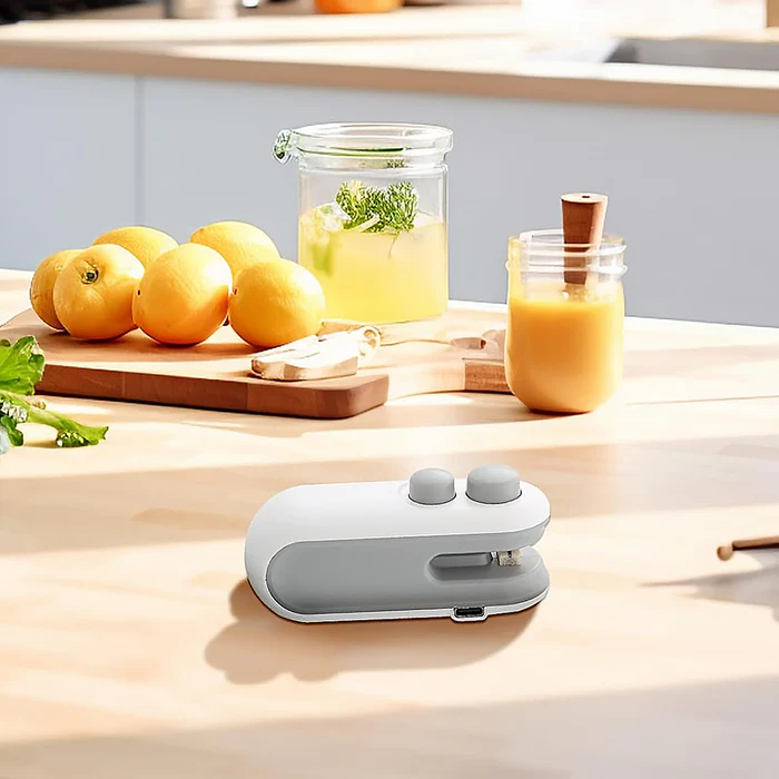 Mini Bag Sealer, 2 in 1 Seal & Cutter Heat Sealers, TYPE-C USB Charging Portable Bag Reseller, Handle Food Sealer, Sealing Machine for Food Storage Plastic Bags Snacks Keep Food Fresh - Image 7