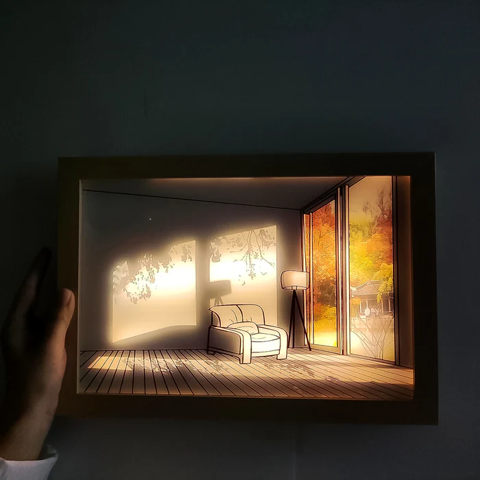 LED NightPainting Decoration Picture Frame Light (1 Pc / 20×15 CM) - Image 6