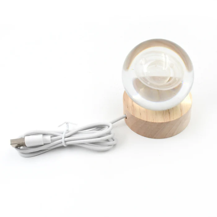 Astronaut 3D Crystal Ball lamps With Wood Base (1 Pc) - Image 3
