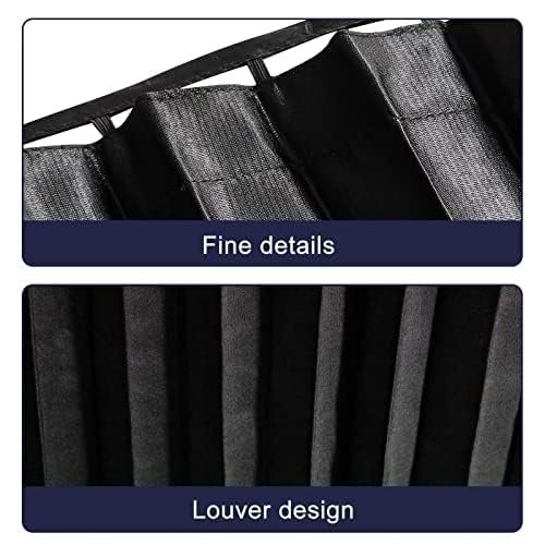 4 Pcs Curtain for Car Window | Heat & Sunshade Protection | Car Windshield Sun Shade Visor | Car Accessories Privacy Curtain Universal Fit Magnetic Car Side Window(Black& Golden Random) - Image 4