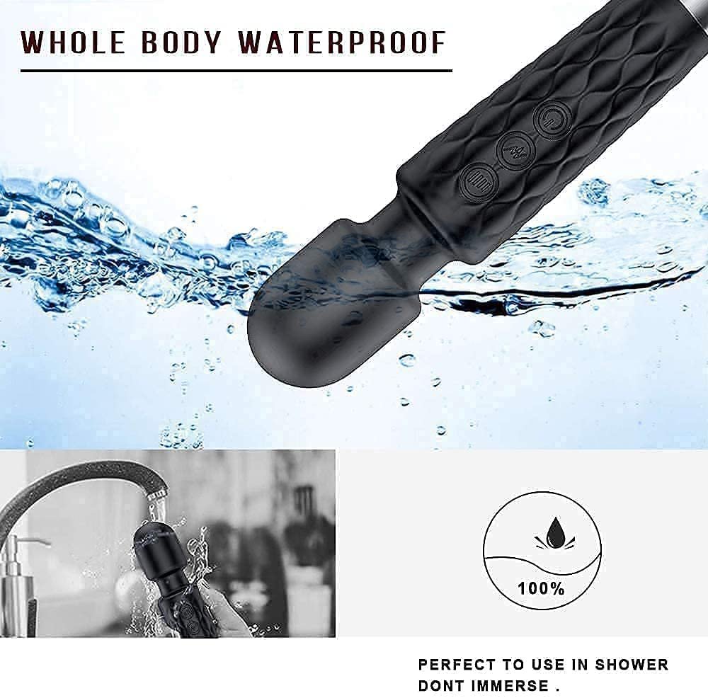 Personal Body Massager with 20+ Vibration Modes Rechargeable, Handheld, Cordless Waterproof & Easy to Clean | For Women and Men | Flexible Head - (Multicolor) - Image 2
