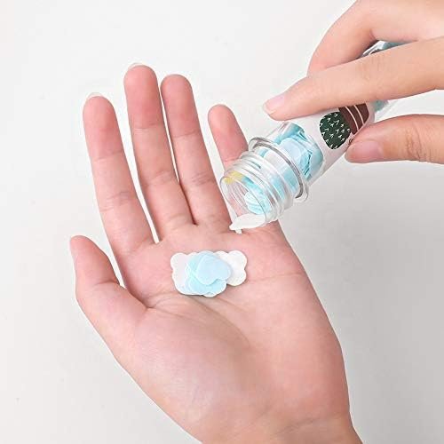 Portable Hand Washing Bath Flower Shape Paper Soap Strips In Test Tube Bottle - Image 2
