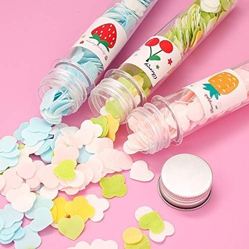 Portable Hand Washing Bath Flower Shape Paper Soap Strips In Test Tube Bottle - Image 6