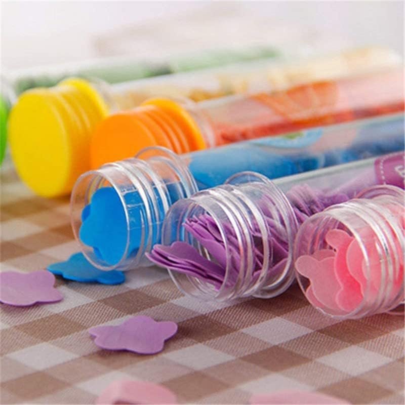Portable Hand Washing Bath Flower Shape Paper Soap Strips In Test Tube Bottle - Image 9
