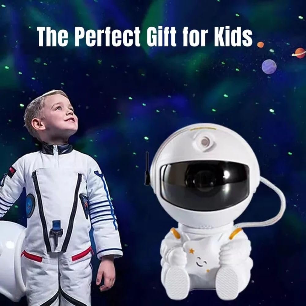Star Projector Galaxy Projector Remote Control-360° Adjustable Timer Kids Sitted Astronaut Nebula Night Light,Gaming Room,Home & Party Corded Electric - Polycarbonate,Led,Multicolor - Image 9