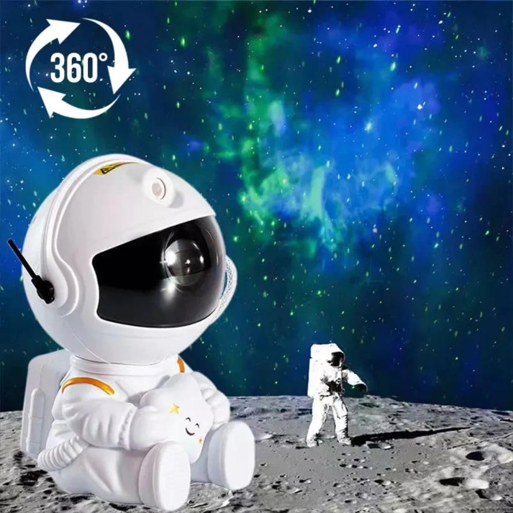 Star Projector Galaxy Projector Remote Control-360° Adjustable Timer Kids Sitted Astronaut Nebula Night Light,Gaming Room,Home & Party Corded Electric - Polycarbonate,Led,Multicolor - Image 8