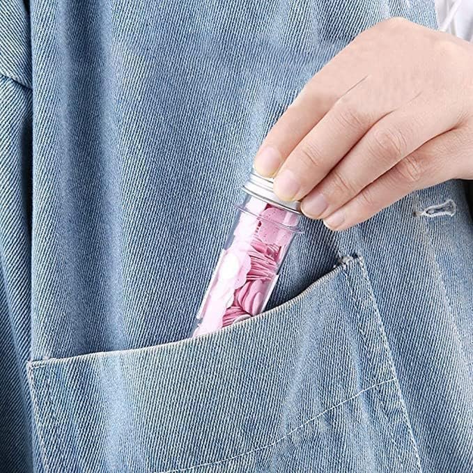 Portable Hand Washing Bath Flower Shape Paper Soap Strips In Test Tube Bottle - Image 5
