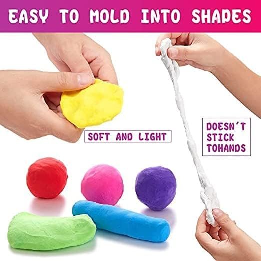 Air Dry Clay, Colorful Children Soft Clay, Creative Art Crafts, Gifts for Kids-Multi Color. Non-Toxic Modeling Magic Fluffy Foam Bouncing...(Pack of 12) - Image 8