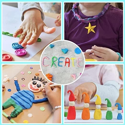 Air Dry Clay, Colorful Children Soft Clay, Creative Art Crafts, Gifts for Kids-Multi Color. Non-Toxic Modeling Magic Fluffy Foam Bouncing...(Pack of 12) - Image 6